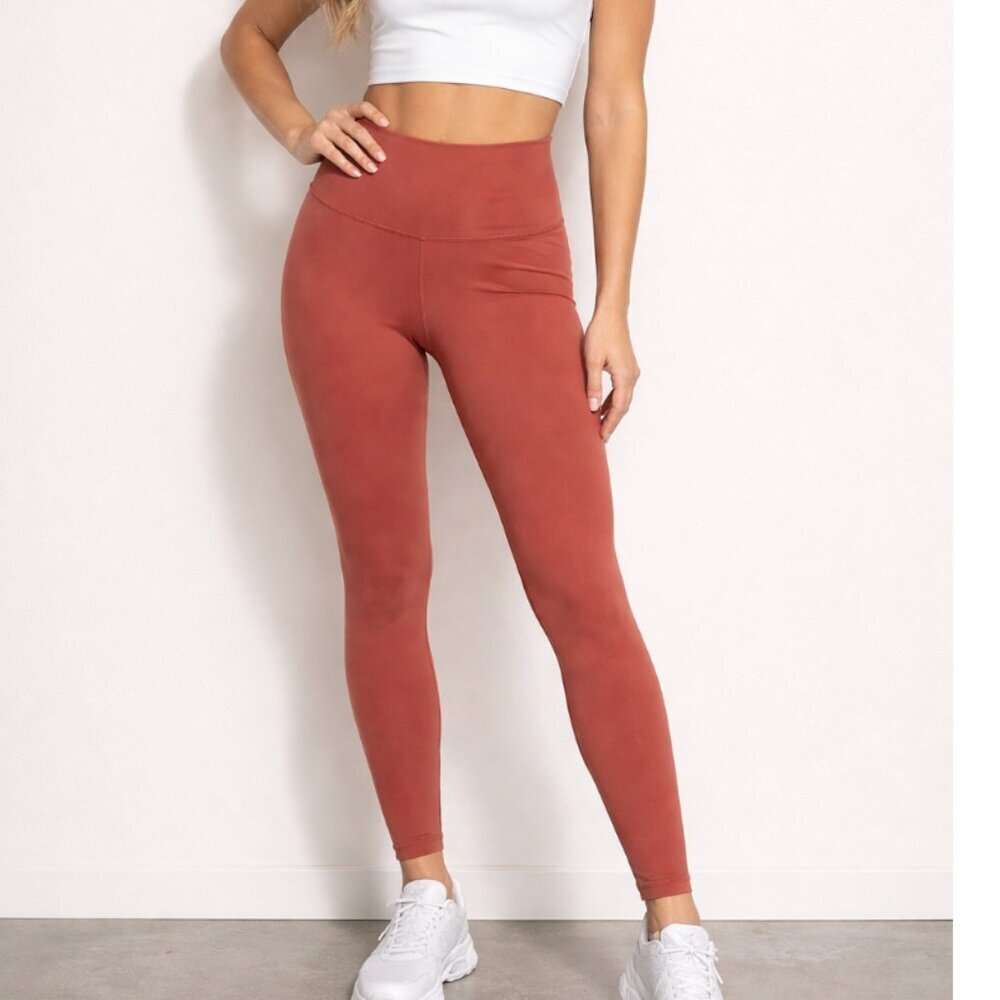 CRZ Yoga Size XS High Waisted Rust Orange Athletic Ankle Length Leggings